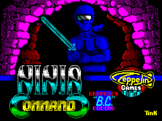 Commando title screen for ZX Spectrum